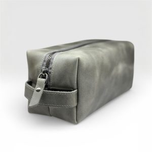 Alternative view of Hakiki Deri Erkek Seyahat Çantası – El Taşıma Modelli, Geniş Hacimli – Gri